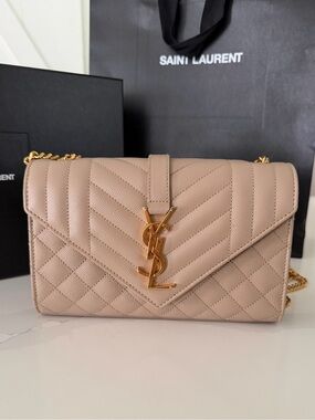 Saint Laurent Envelope Triquilt Medium YSL Handbag 👜